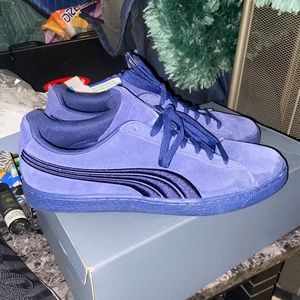 Puma men’s sneakers shoes size 12 Blue suede